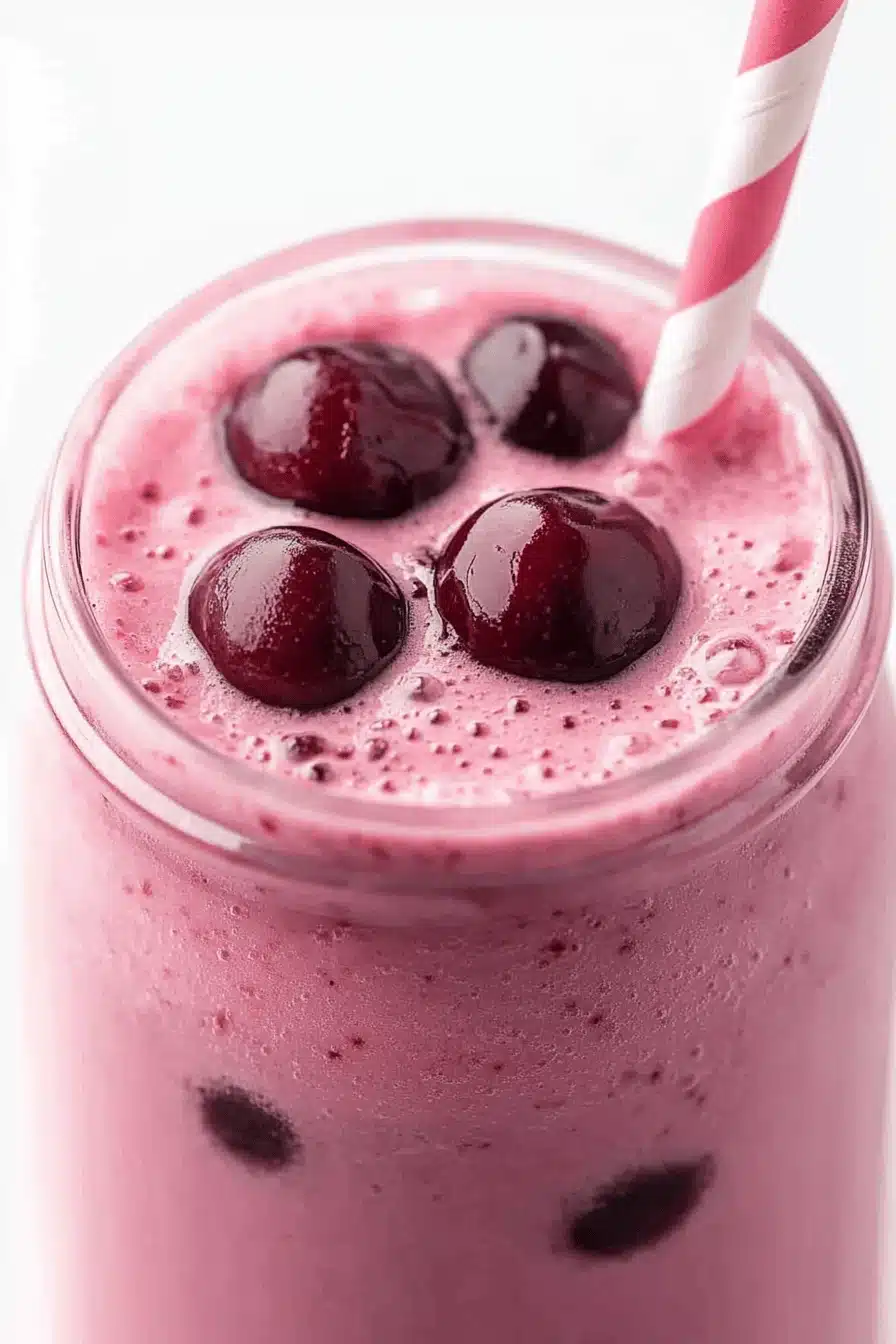 Cherry Vanilla Smoothie Final Dish Presentation