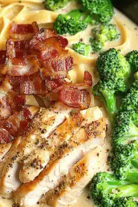 Chicken Bacon Broccoli Alfredo