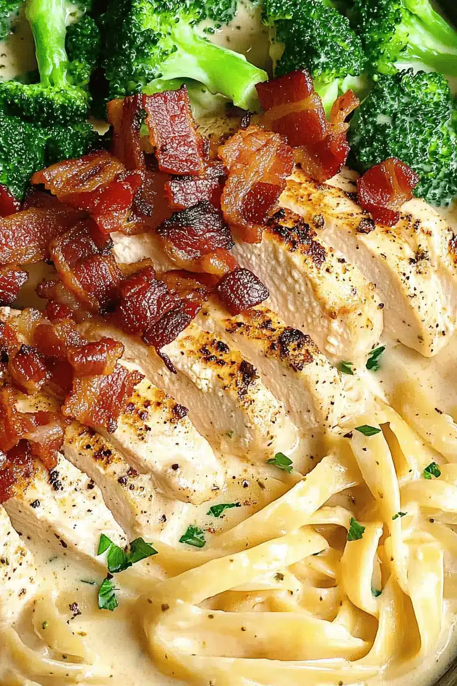 Chicken Bacon Broccoli Alfredo ingredients