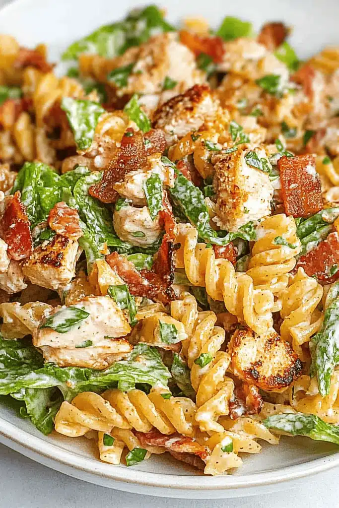 Chicken Bacon Ranch Pasta Salad