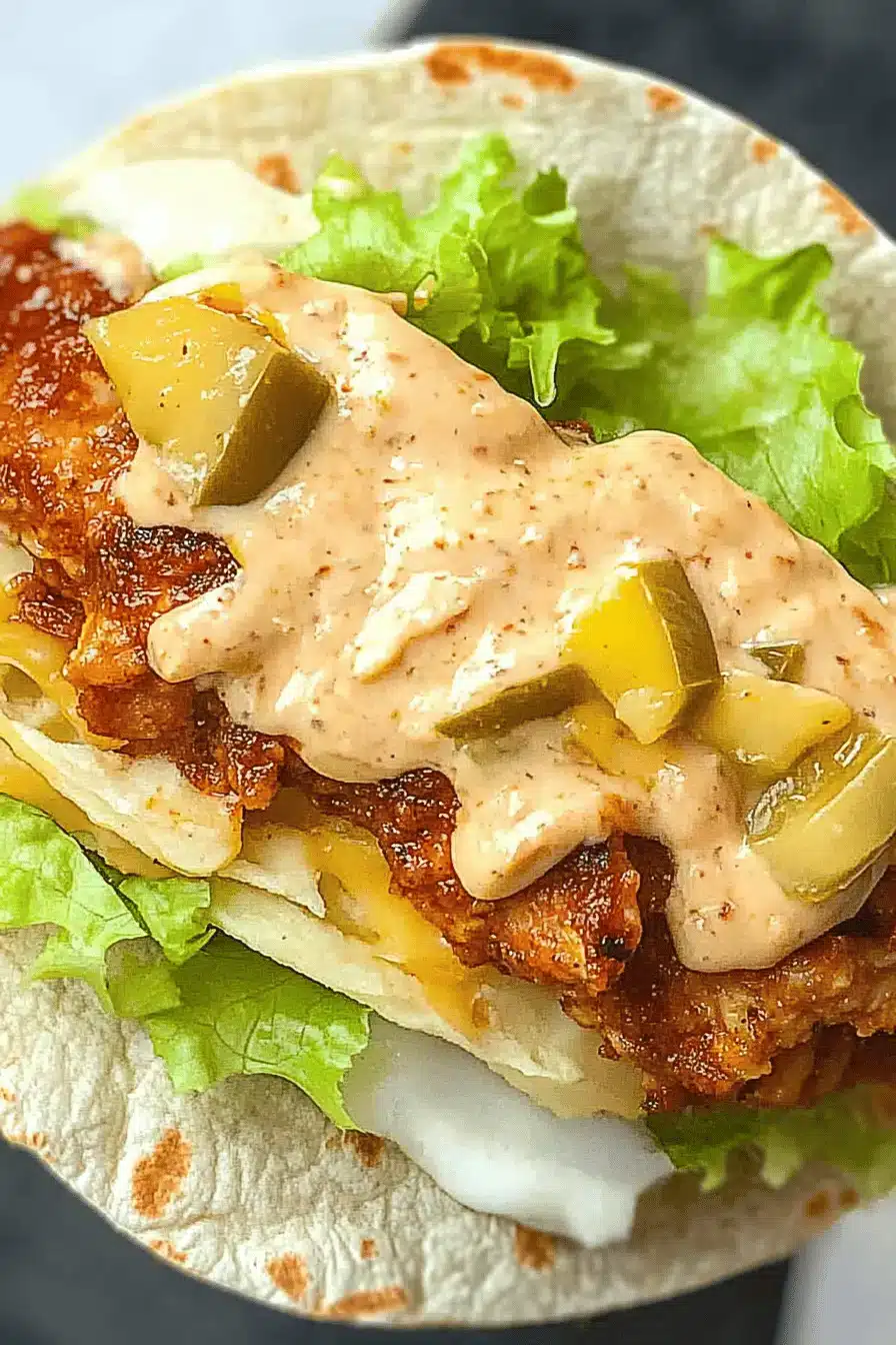 Chicken Big Mac Taco ingredients