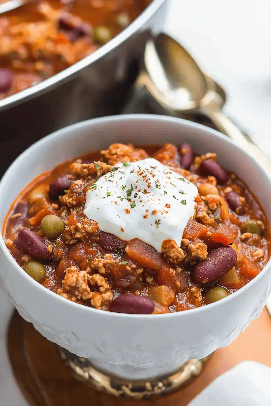 Chicken Chili Recipe Final Dish Presentation