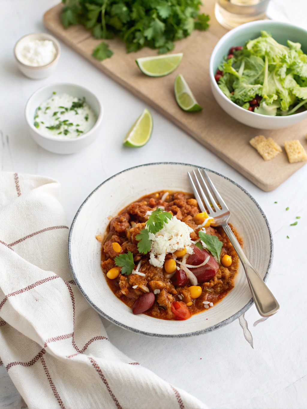Chicken Chili Recipe serving suggestion