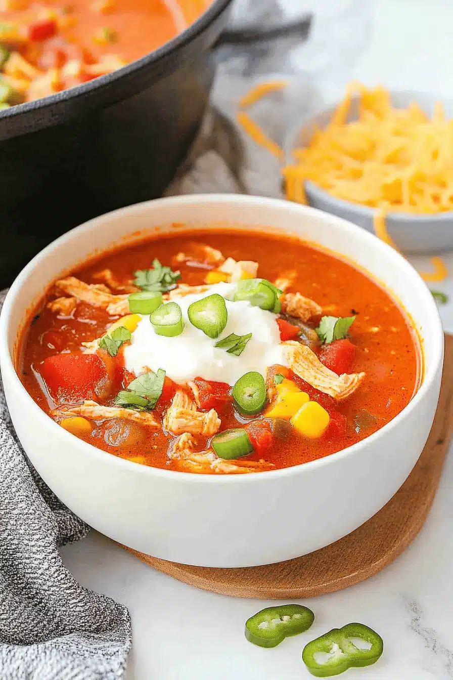 Chicken Fajita Soup Final Dish Presentation