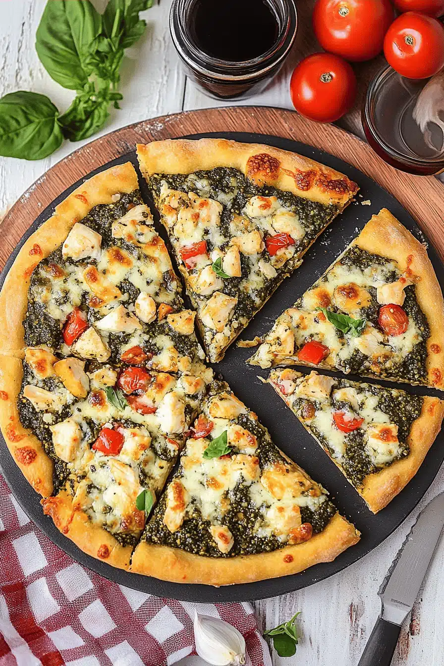 Chicken Pesto Pizza ingredients