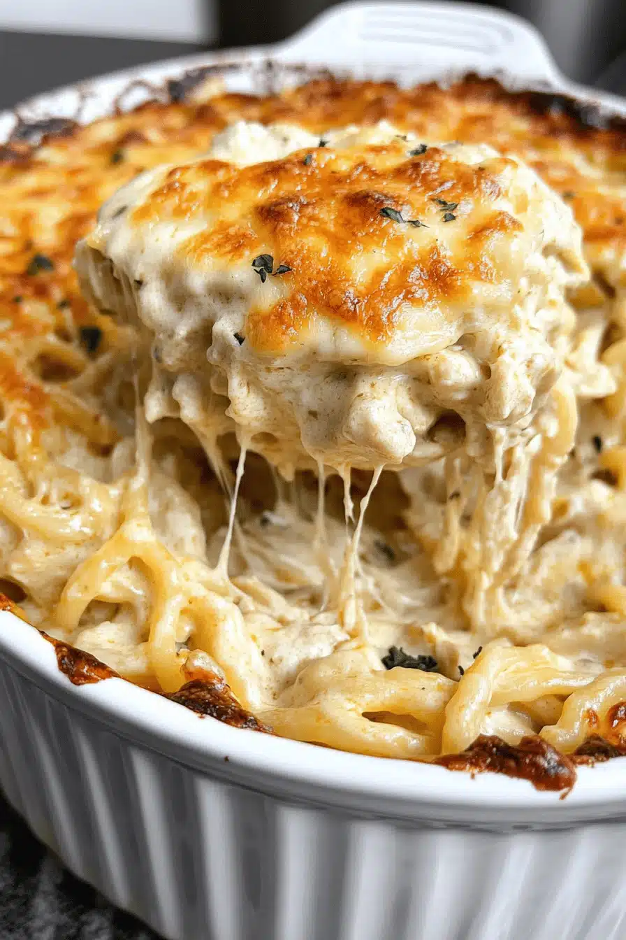 Chicken Tetrazzini Recipe Final Dish Presentation
