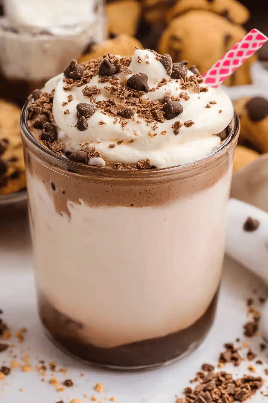 Chocolate Chip Cookie Milkshake Final Dish Presentation