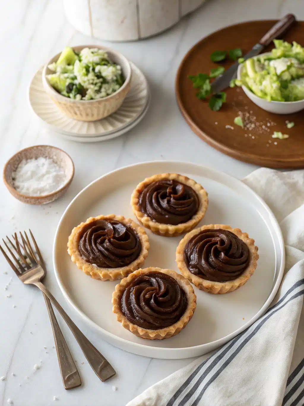Chocolate Cream Tarts Recipe serving suggestion