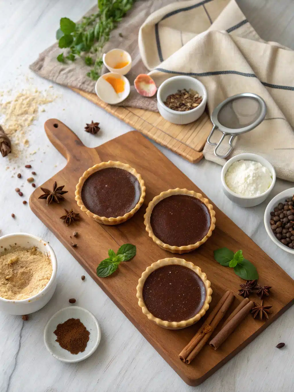 Chocolate Cream Tarts Recipe ingredients