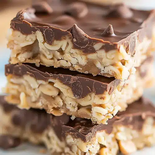 Chocolate Peanut Butter Ramen Bars