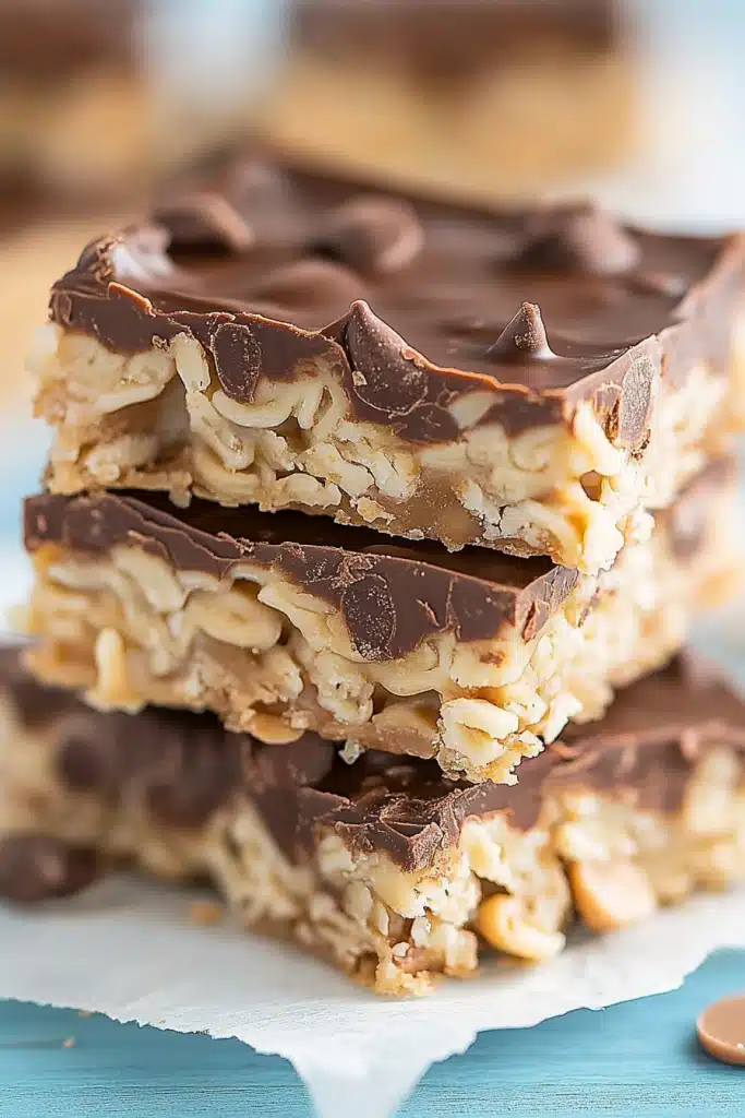 Chocolate Peanut Butter Ramen Bars