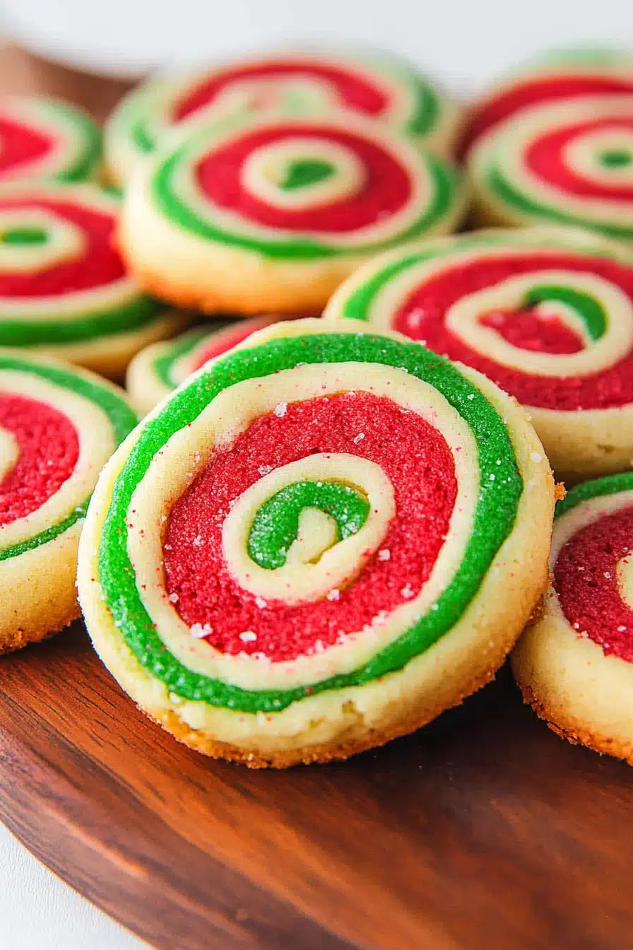 Christmas Pinwheel Cookies Final Dish Presentation