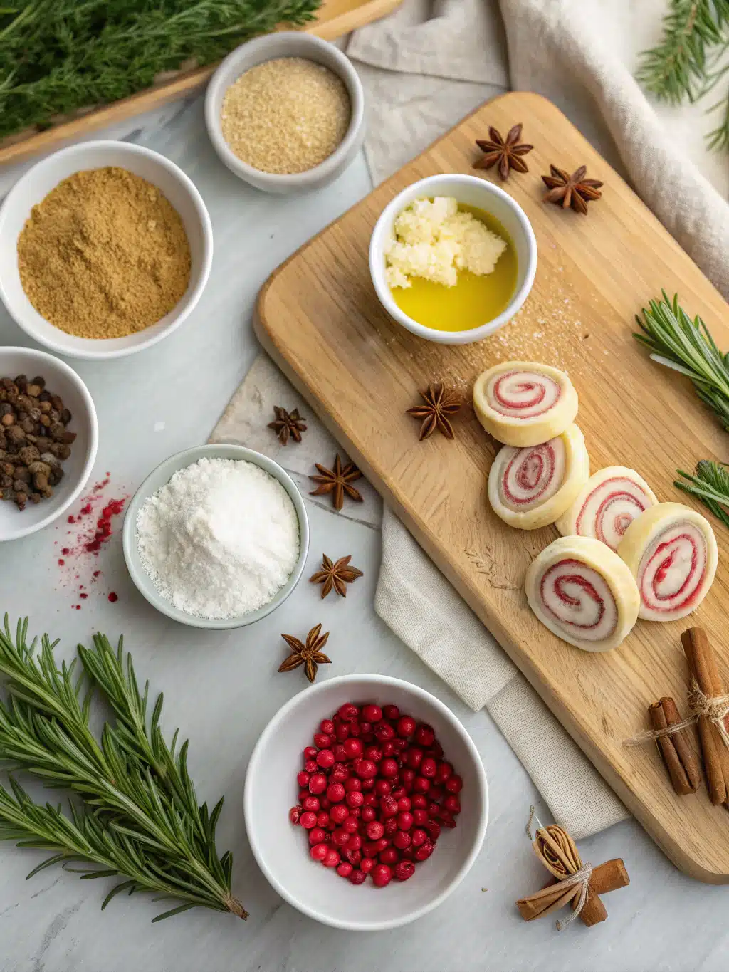 Christmas Pinwheel Cookies ingredients