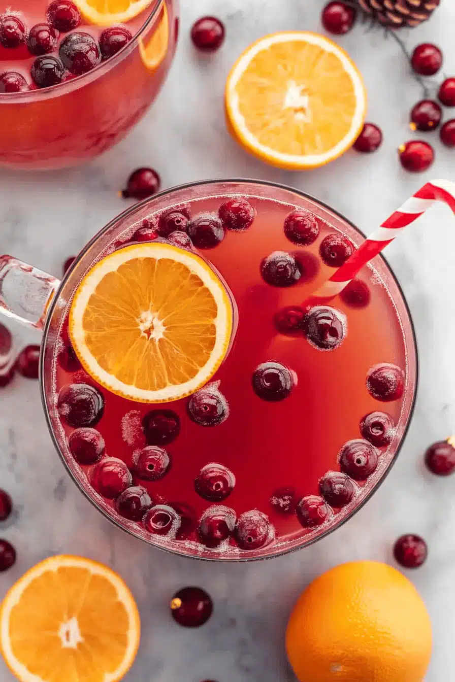 Christmas Punch Recipe Final Dish Presentation