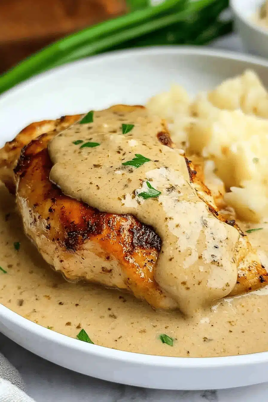 Creamy Garlic Chicken Final Dish Presentation