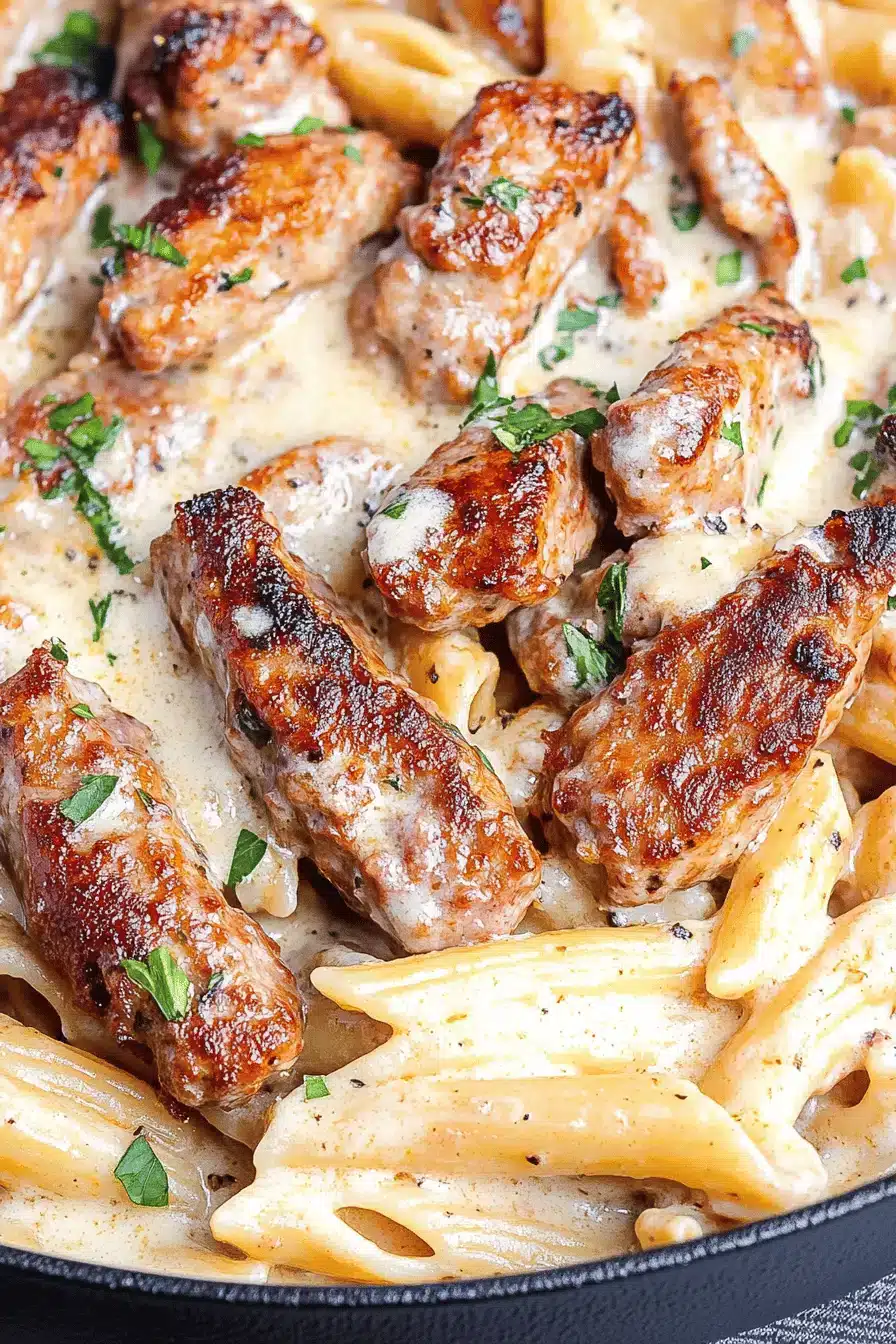 Creamy Italian Sausage Pasta ingredients