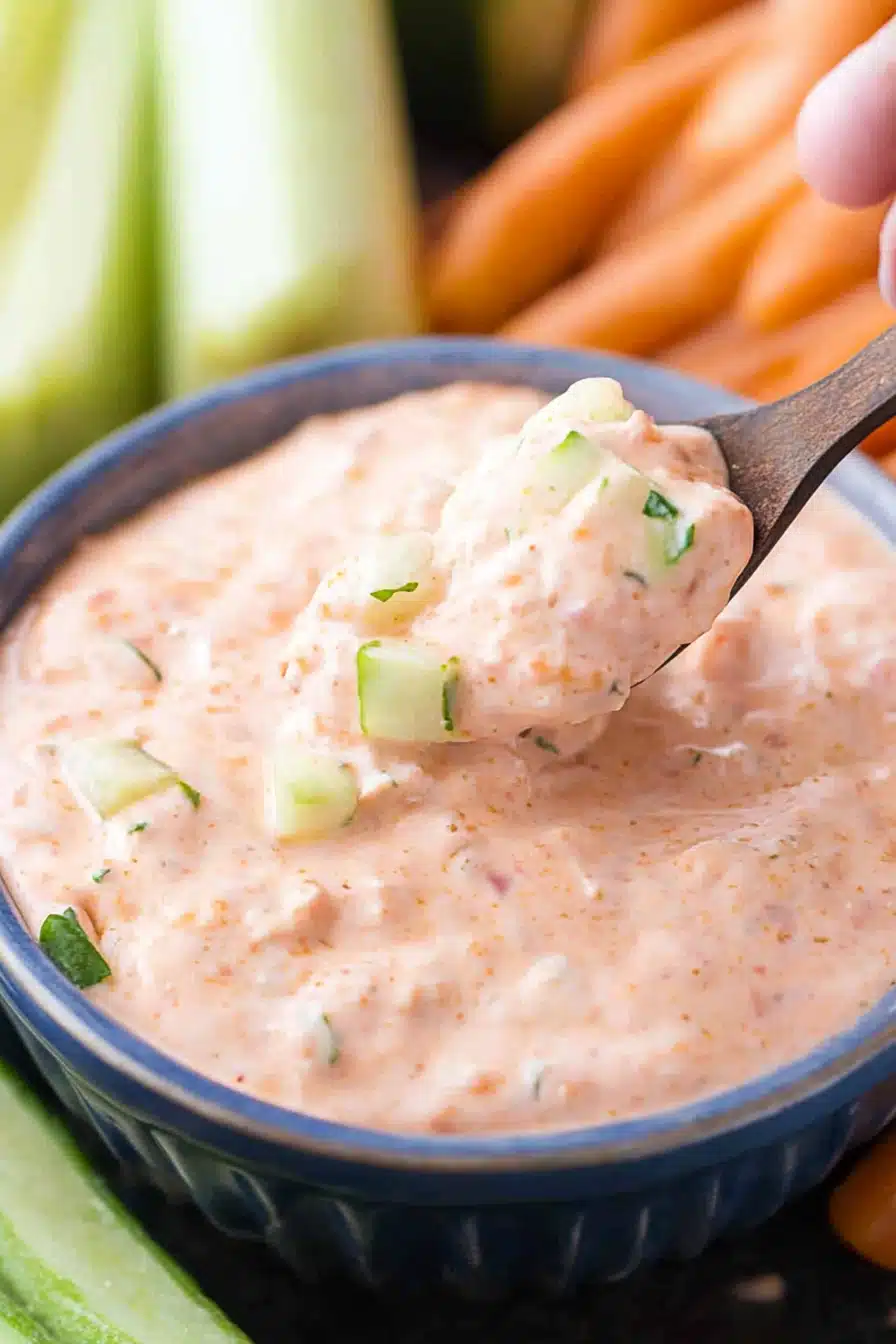 Creamy Salsa Dip Final Dish Presentation
