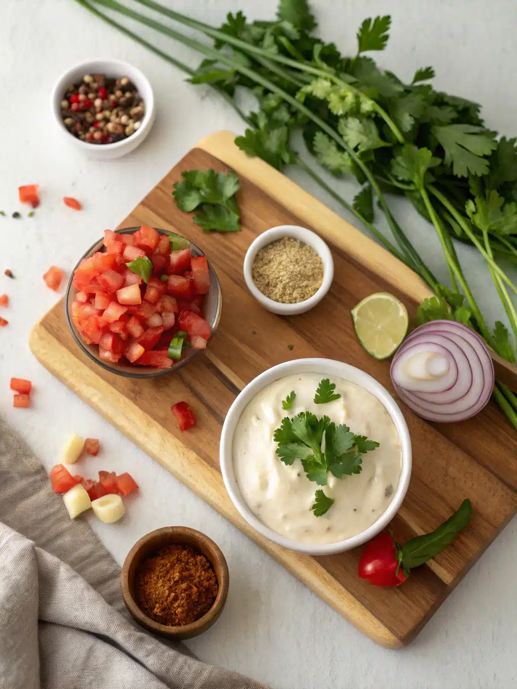 Creamy Salsa Dip ingredients