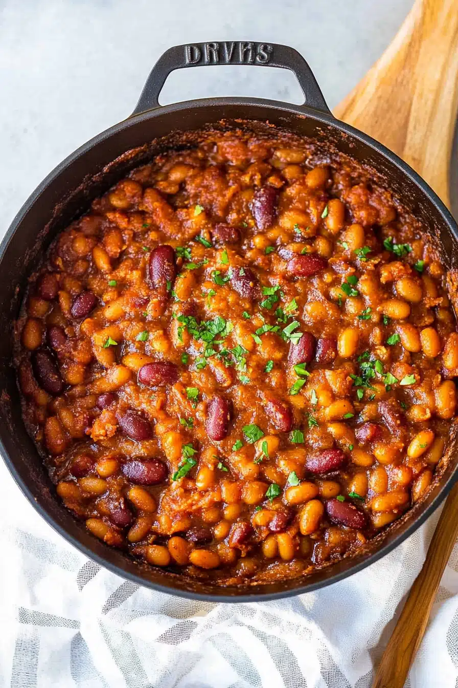Dr. Pepper Baked Beans Final Dish Presentation