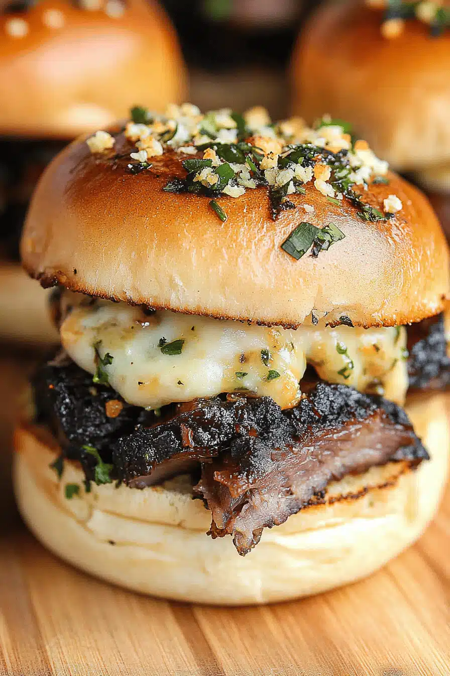 Elote Brisket Sliders Final Dish Presentation