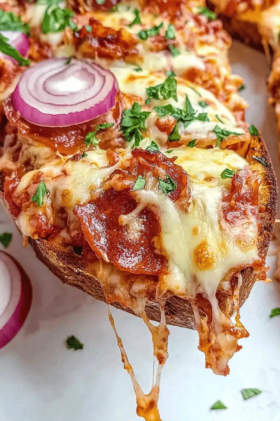 French Bread Pizza Final Dish Presentation