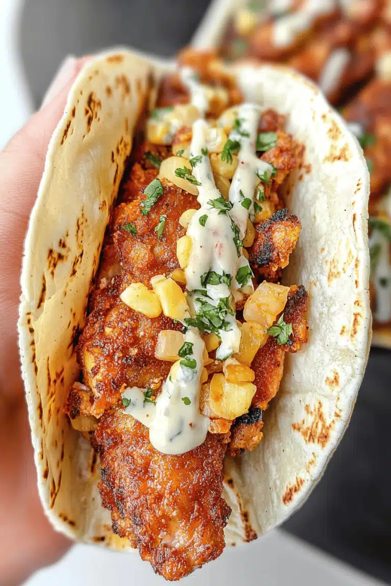 Fried Chicken Tacos