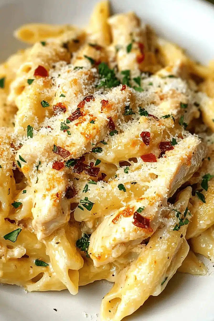Garlic Parmesan Chicken Pasta