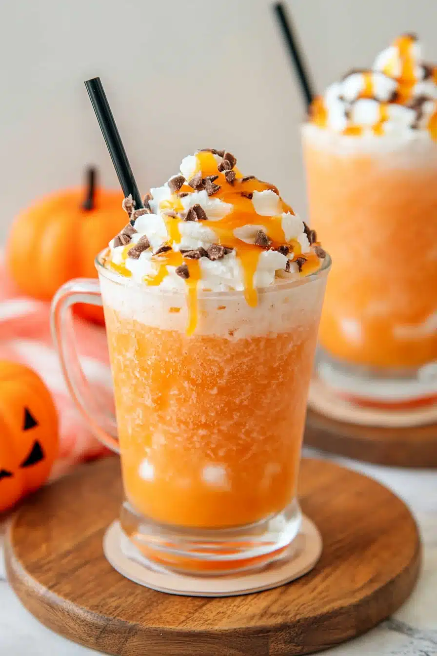 Halloween Ice Cream Floats Final Dish Presentation