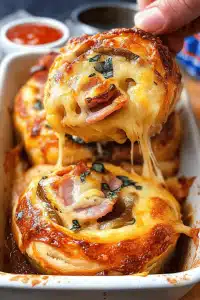 Ham and Cheese Pizza Rolls