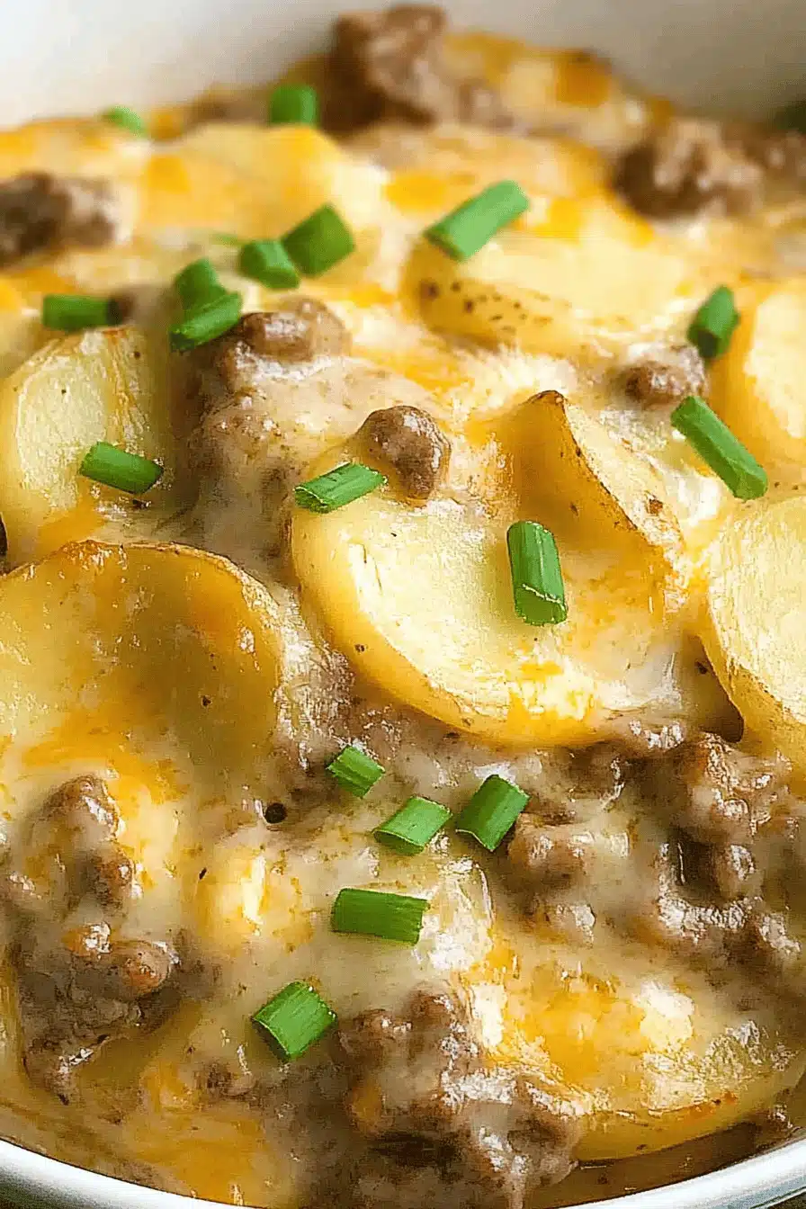 Hamburger Potato Casserole Final Dish Presentation