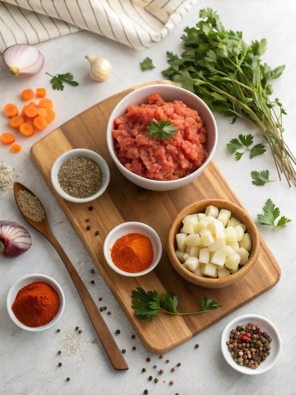 Hearty Hamburger Soup ingredients