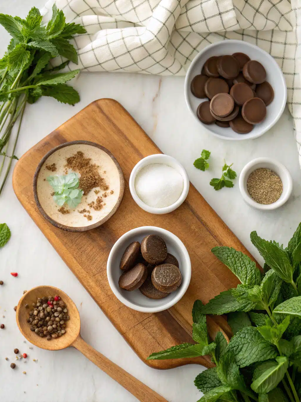 Homemade Peppermint Patties ingredients