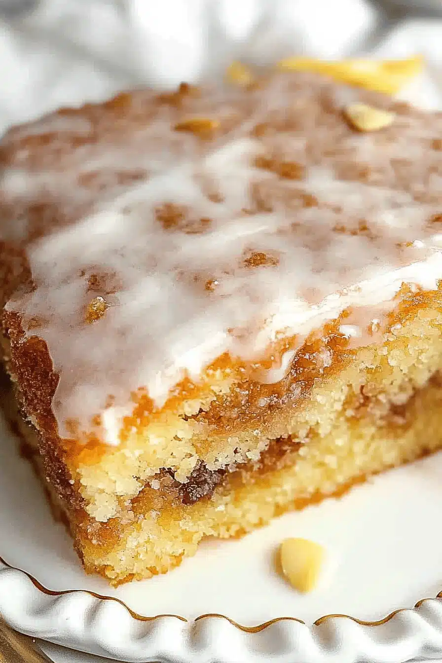 Honey Bun Cake Final Dish Presentation