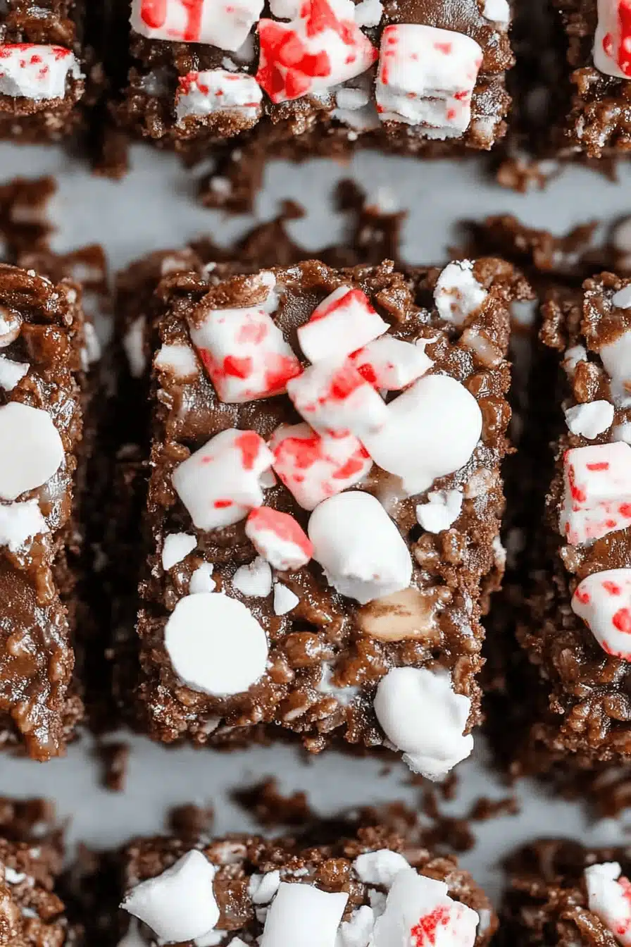 Hot Cocoa Rice Krispie Treats Final Dish Presentation