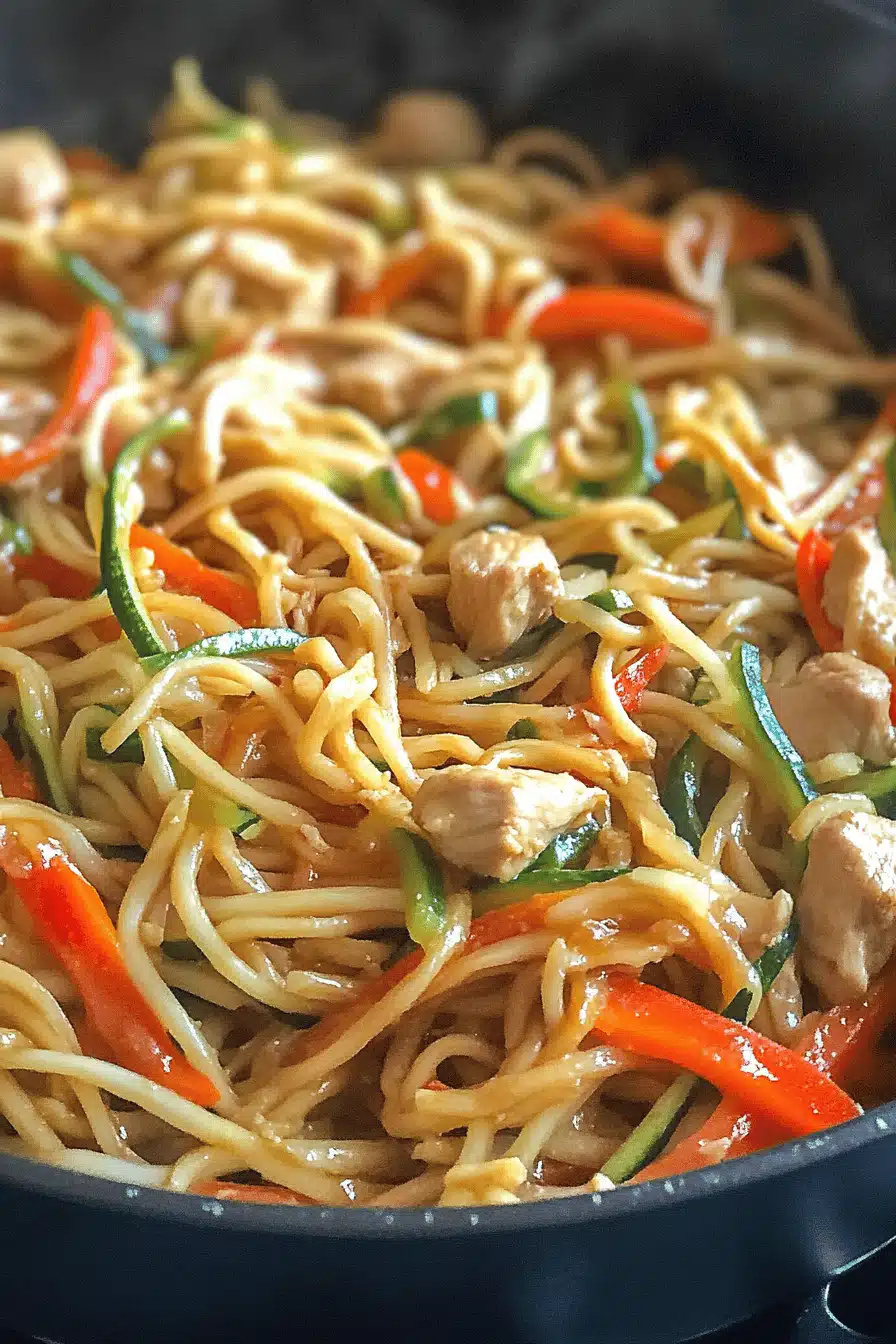 Keto Chicken Lo Mein Final Dish Presentation