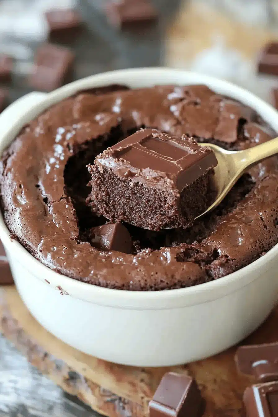 Keto Chocolate Mug Cake Final Dish Presentation