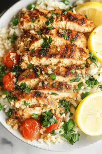 Lemon Garlic Parmesan Chicken Rice
