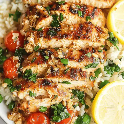 Lemon Garlic Parmesan Chicken Rice