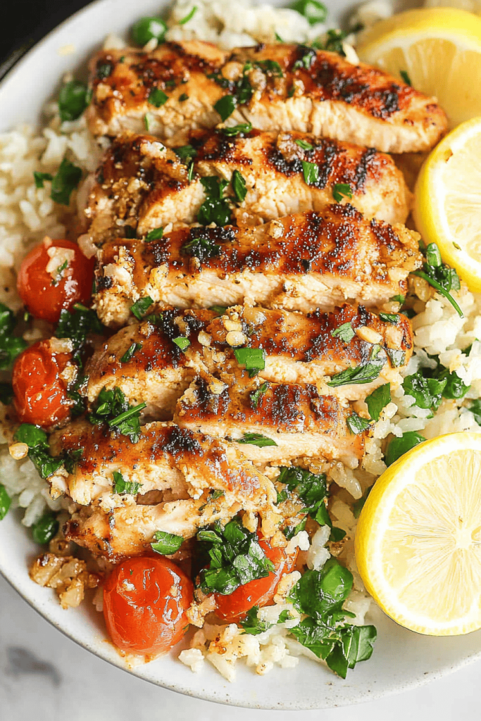 Lemon Garlic Parmesan Chicken Rice