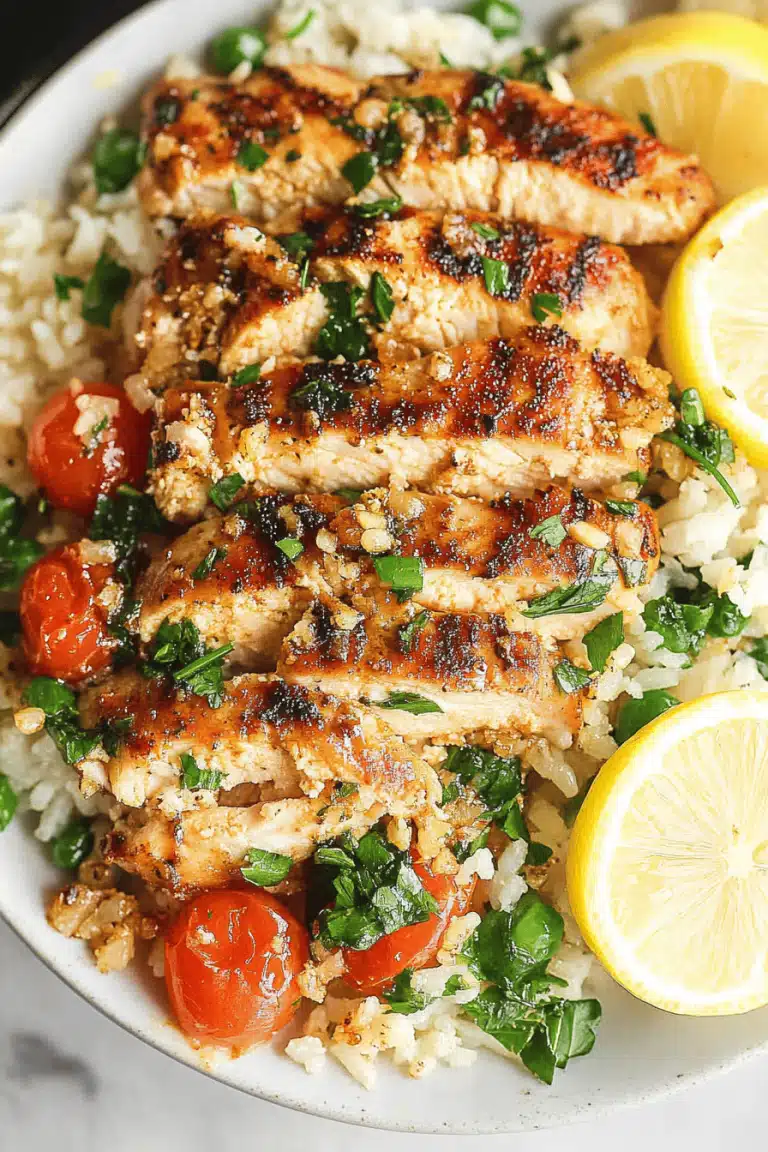 Lemon Garlic Parmesan Chicken Rice