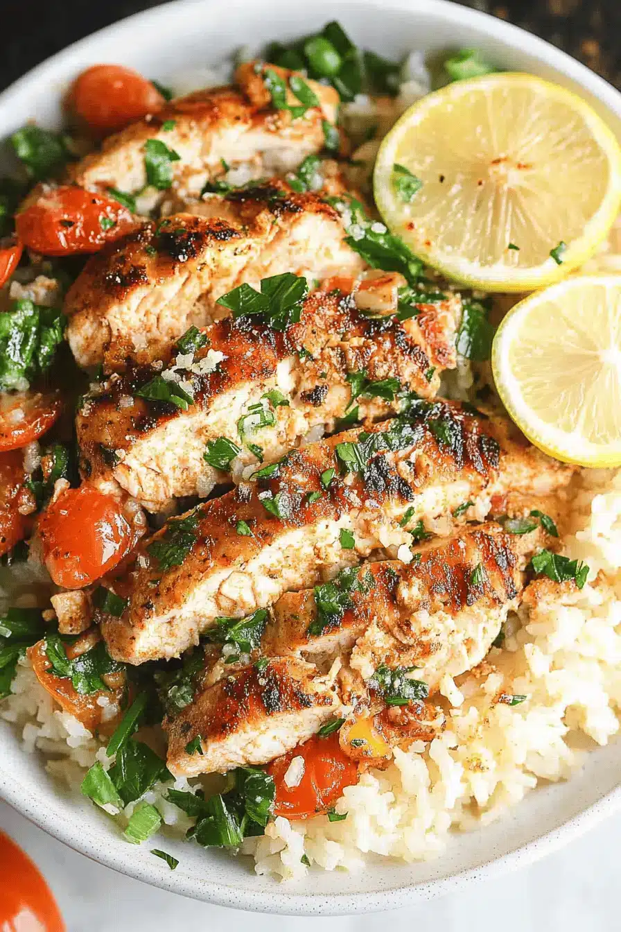 Lemon Garlic Parmesan Chicken Rice ingredients