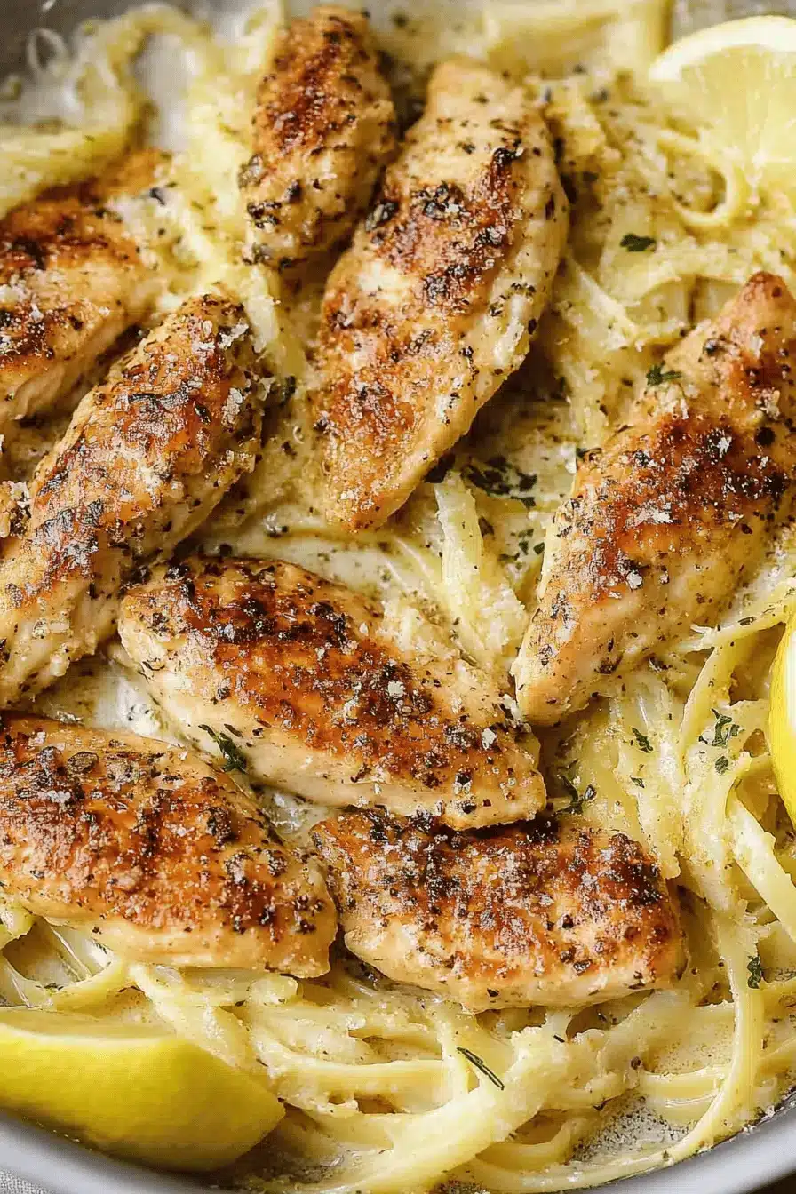 Lemon Pepper Chicken Alfredo ingredients