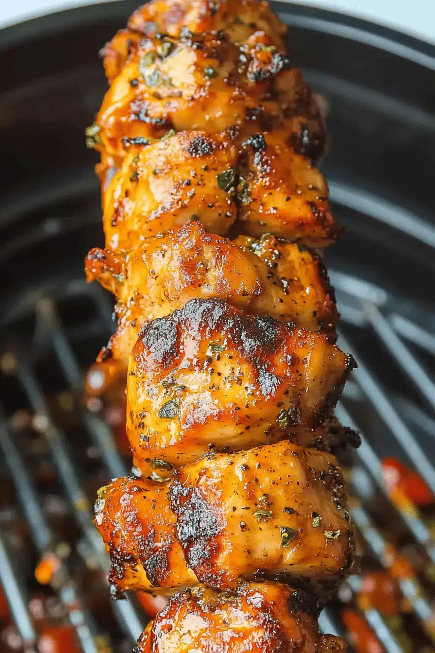 Lemon Pepper Chicken Skewers Final Dish Presentation