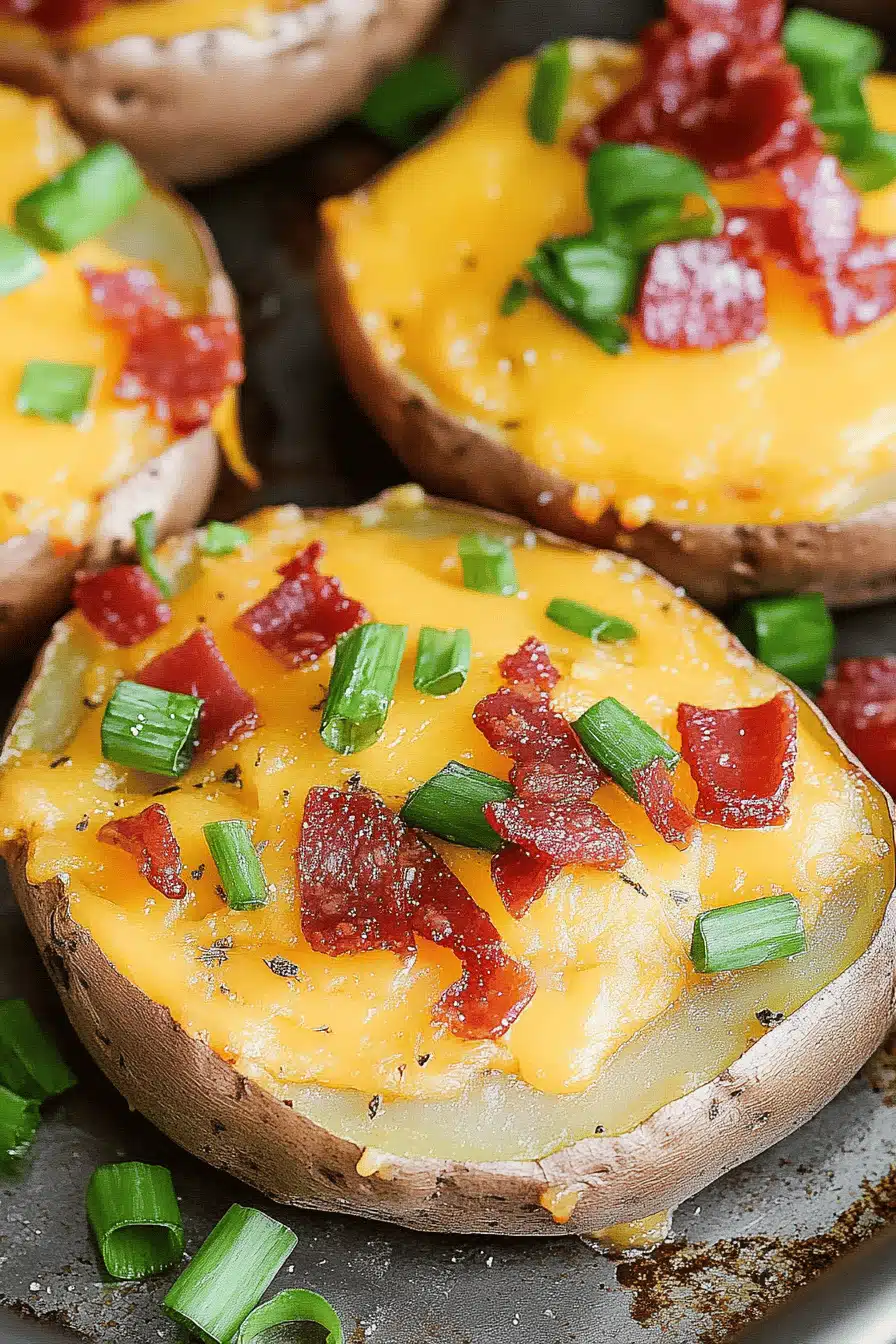 Loaded Baked Potato Slices Final Dish Presentation