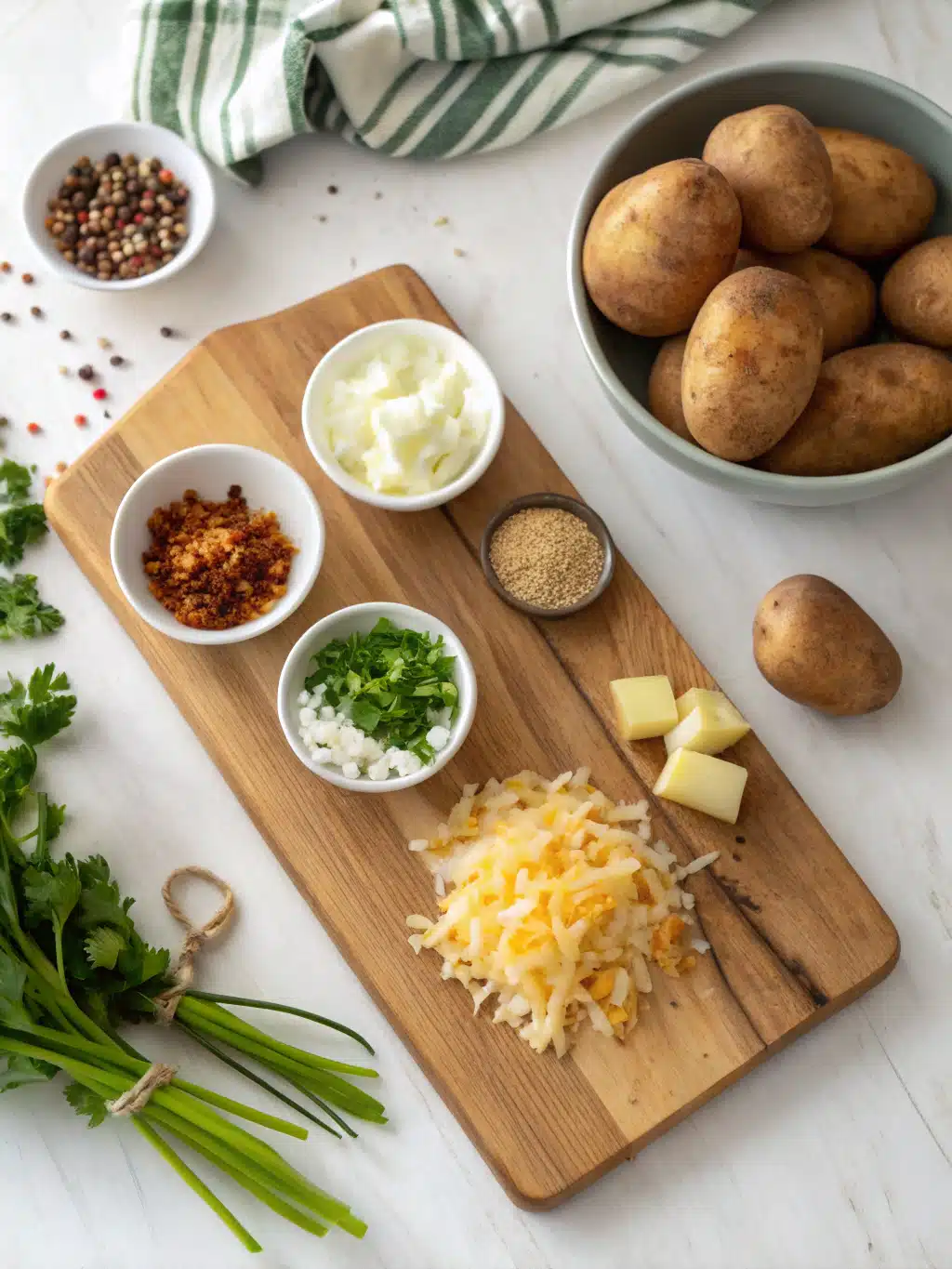 Loaded Baked Potato Soup ingredients