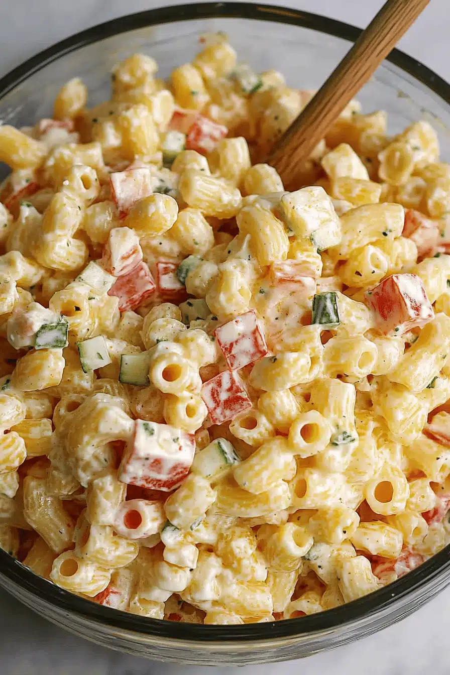 Macaroni Salad Recipe Final Dish Presentation