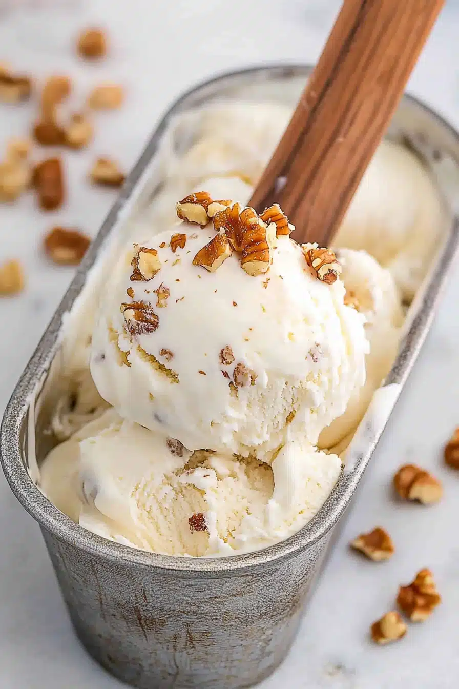 Maple Walnut Ice Cream Final Dish Presentation