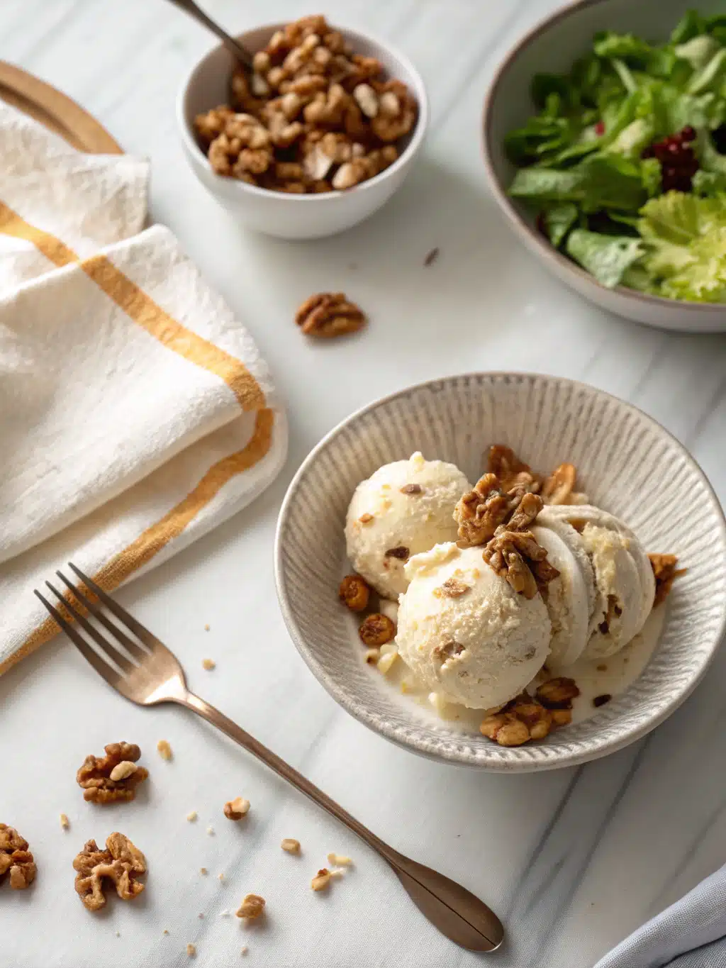 Maple Walnut Ice Cream serving suggestion