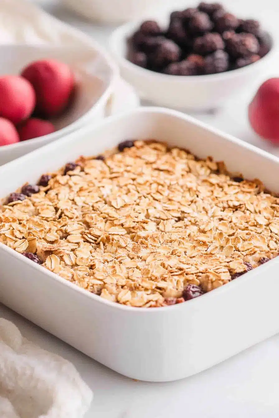 Oatmeal Casserole Recipe Final Dish Presentation
