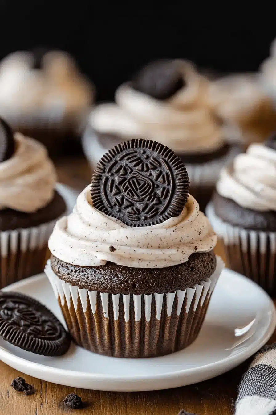 Oreo Cupcakes Final Dish Presentation
